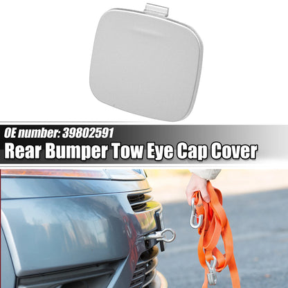 Rear Bumper Tow Hook Eye Cap Cover for Volvo S60 (2011-2018) Silver Tone