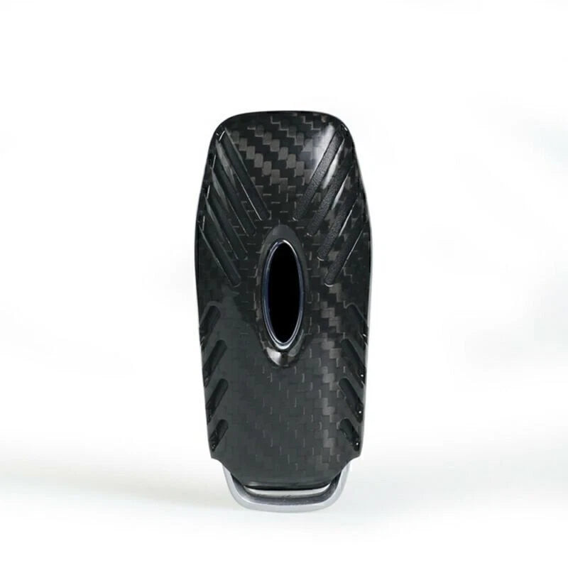 Black Carbon Fiber Key Case Cover for Ford FTA