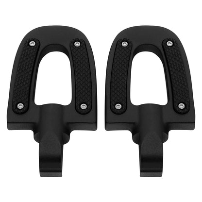 Matte Black Rear Passenger Footpegs for Harley Softail Fat Boy (2018-2025)