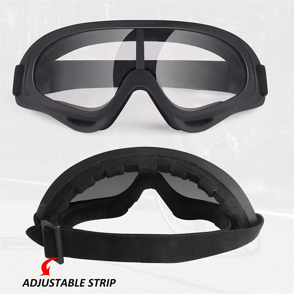 Motorcycle Goggles for Over Glasses - Anti-Fog Shatterproof UV400 Lenses