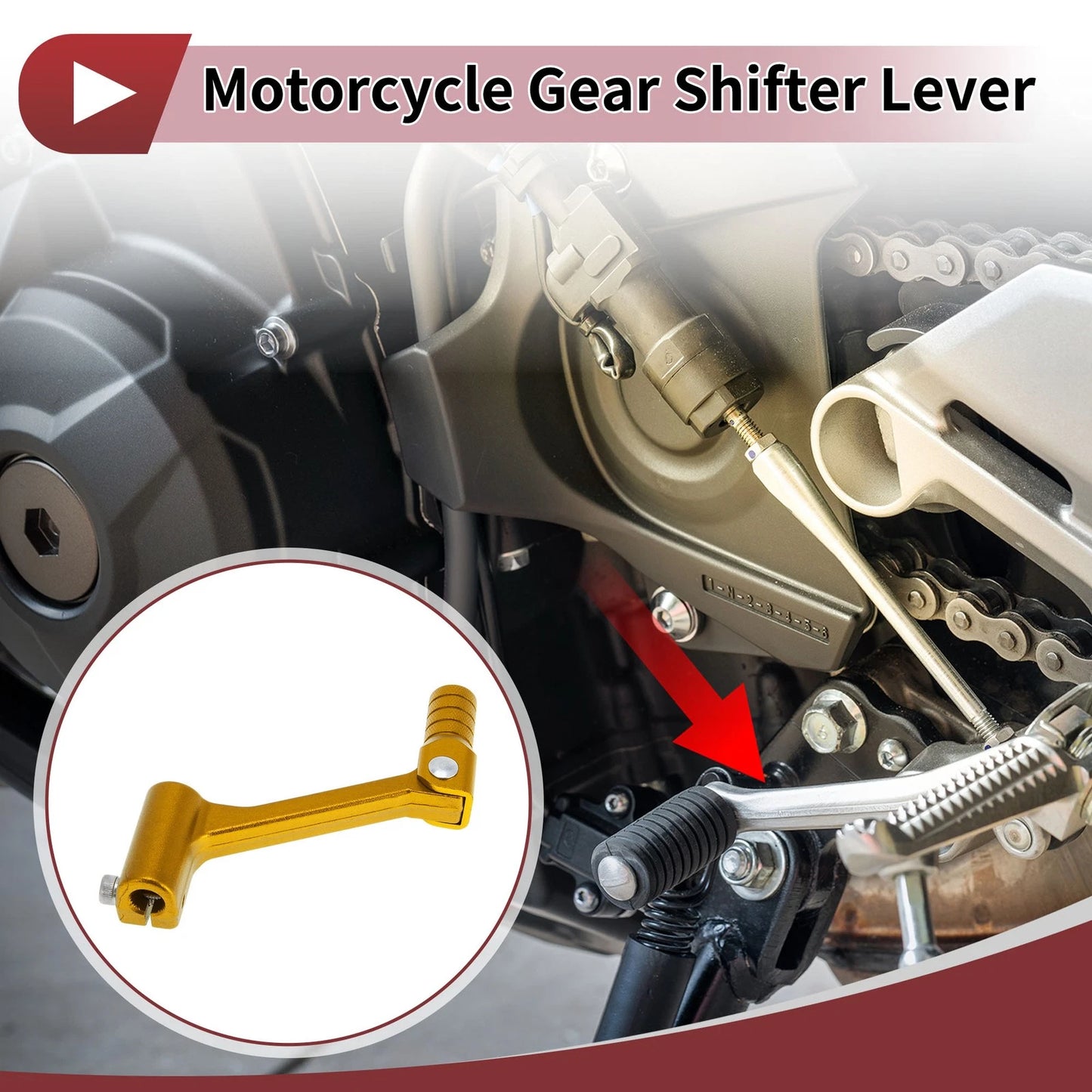 Shifter Lever / Folding / Gear Shifter Lever for Bosuer Cheetah Gold Tone