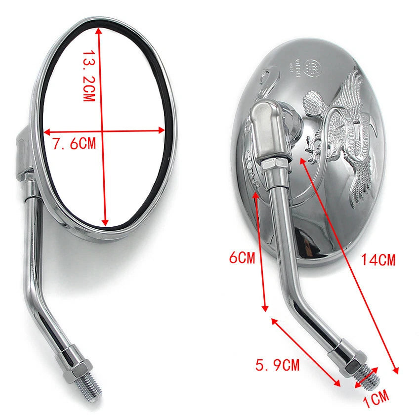 Rear View Mirror for Kawasaki VN400 VN450 VN500 VN750 VN800 VN900