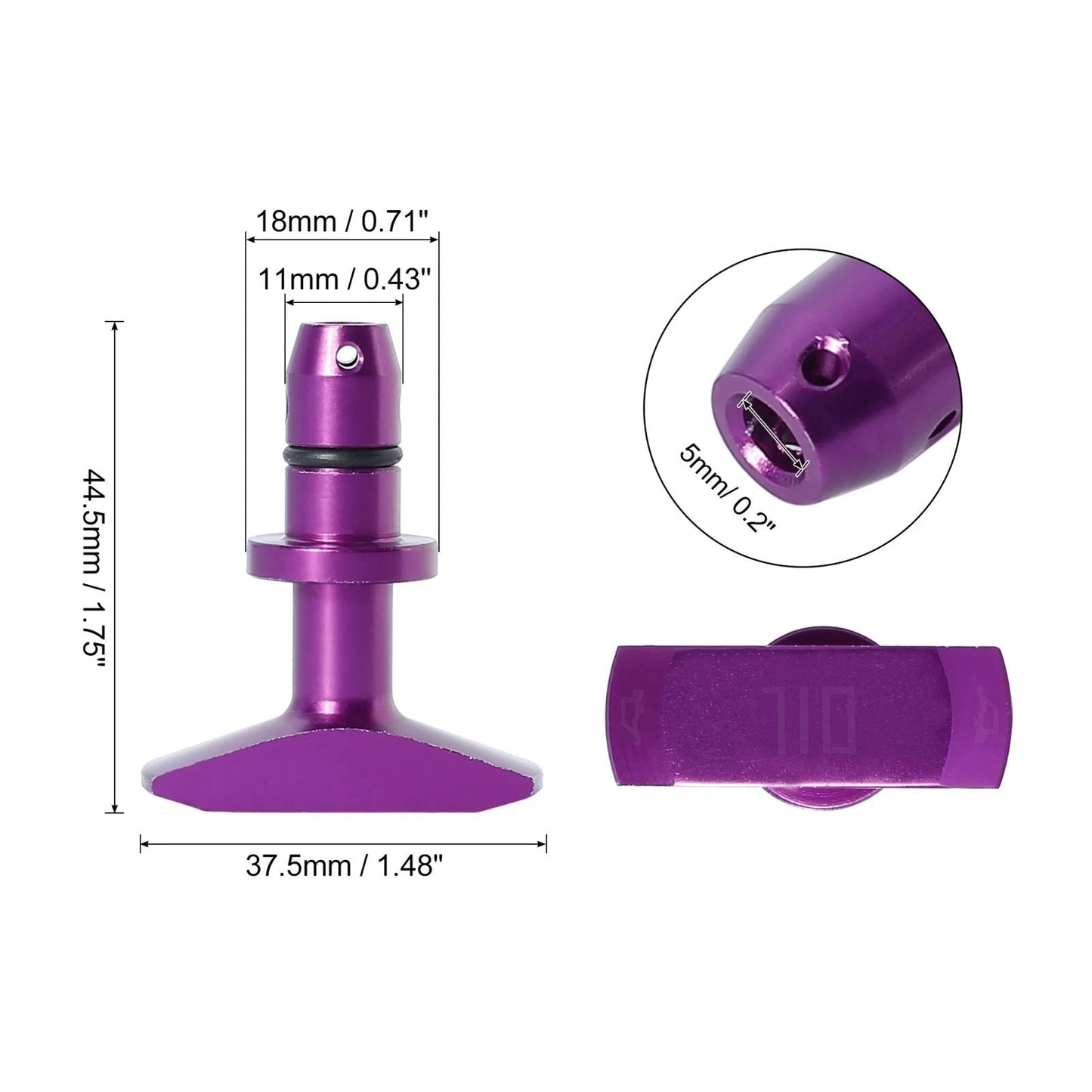 Oil Dipstick Pull Handle 5mm for Ford Mustang GT V8 GT500 (1999-2011) Purple