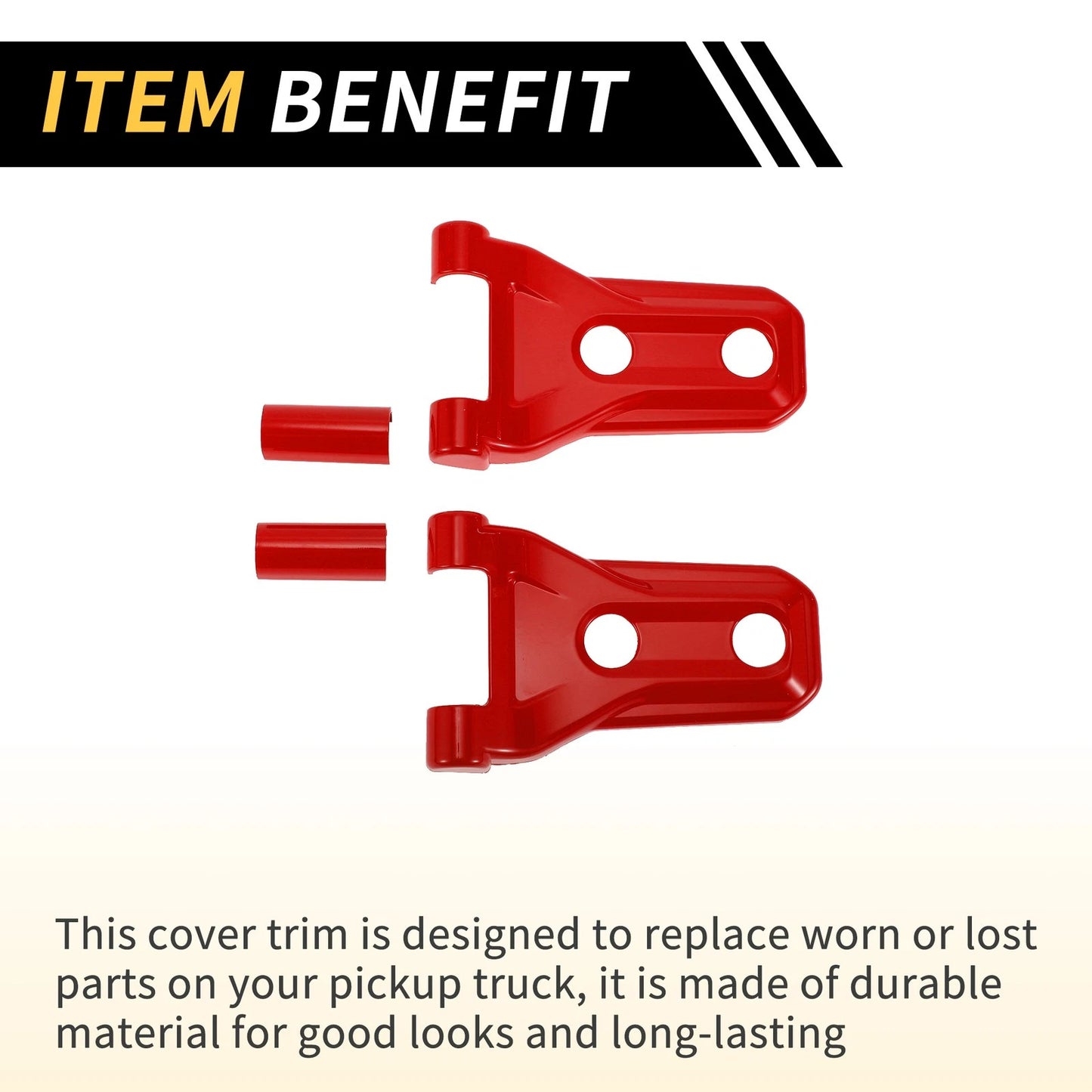 Hood Hinge Cover Trim for Jeep Wrangler JL JLU 2018-2024 Red 1 Set
