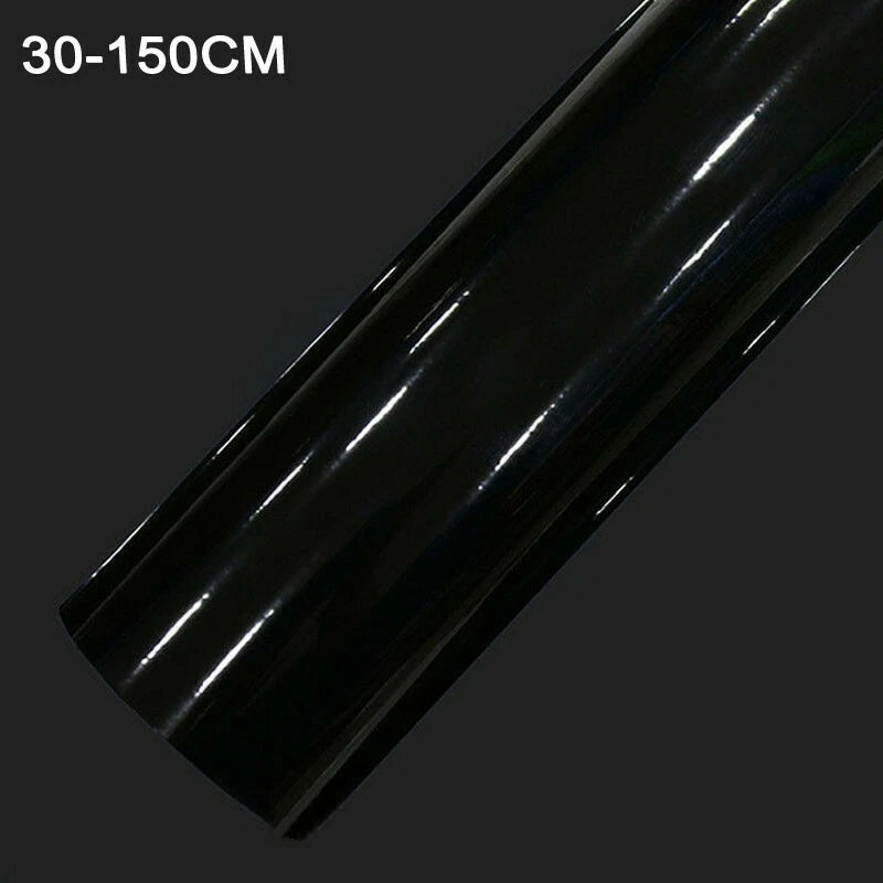 Gloss Black Vinyl Wrap Film Car Sticker Decal With Air Bubble