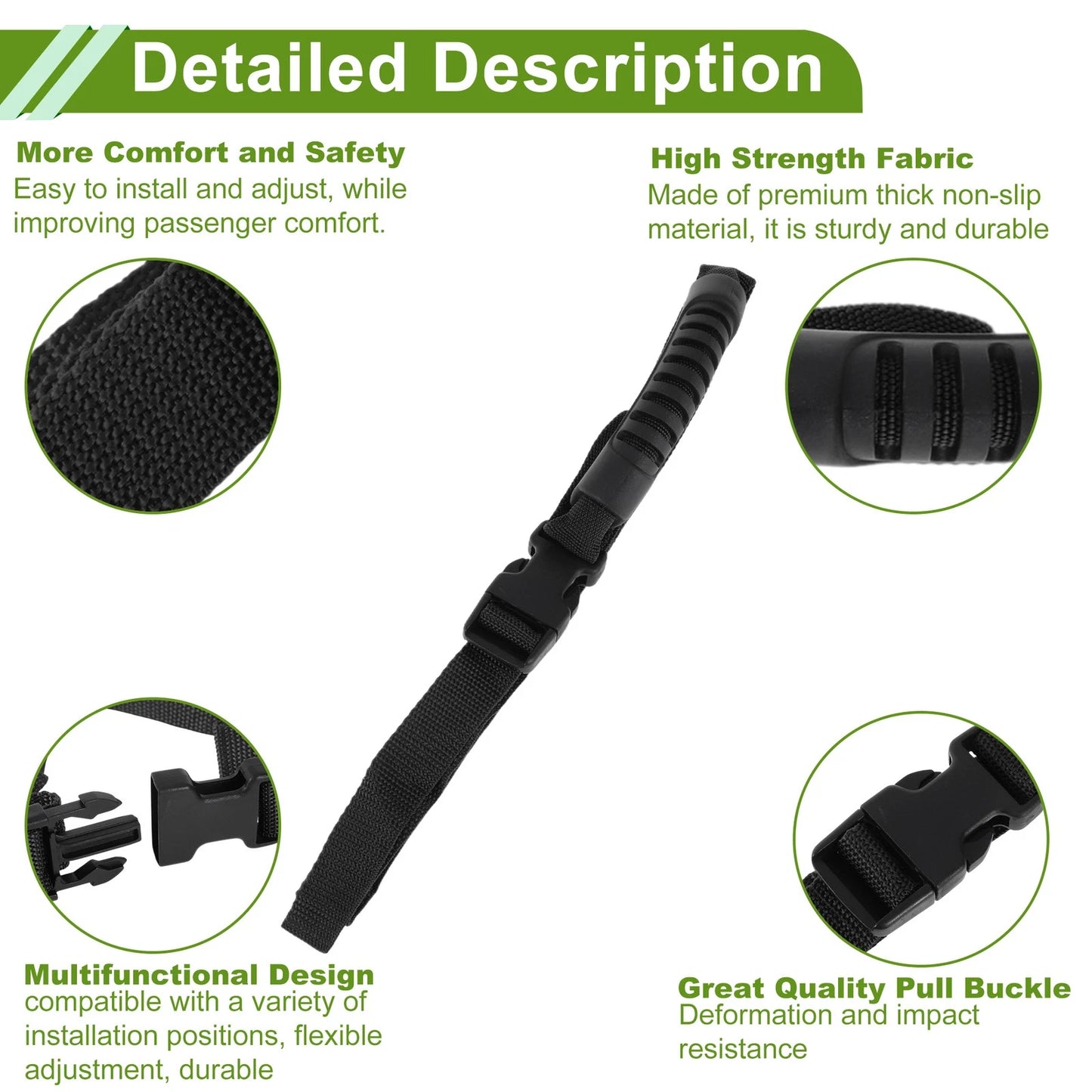 Roll Bar Grab Handles for Jeep Wrangler JL (2018-2024) Black