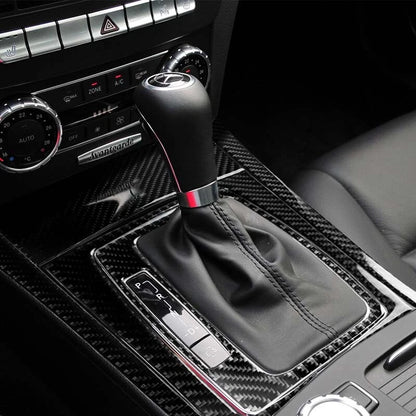 Carbon Fiber Center Console Gear Shift Cover Trim For Benz C-Class W204 07-13