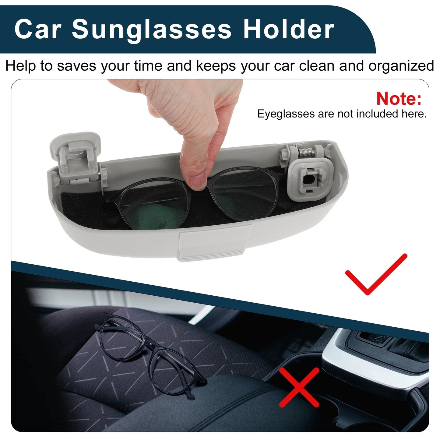 Sunglasses Case for Volvo S90 Eyeglasses Holder Storage Box (2017-2021)