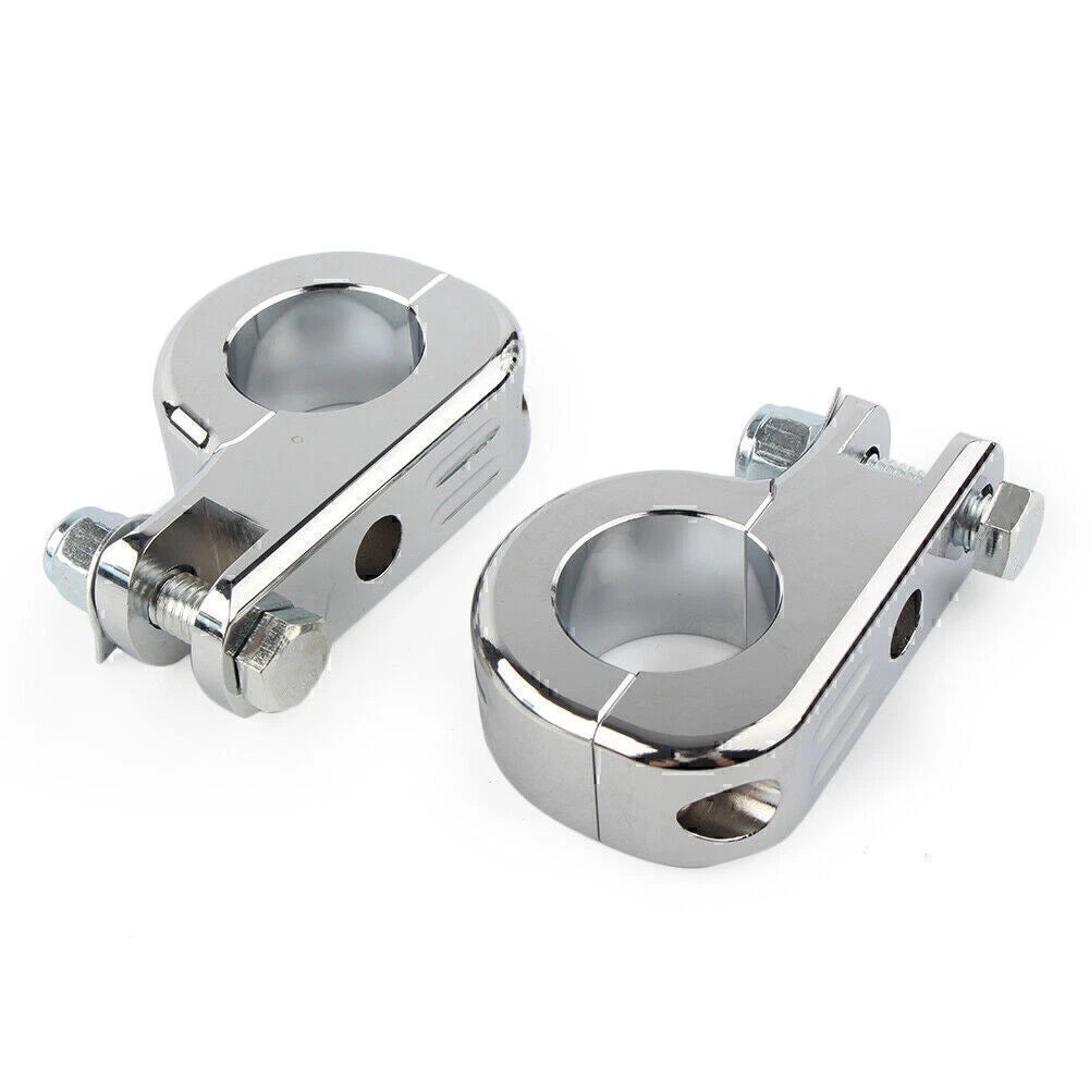 1.5" Chrome Highway Foot Pegs for Harley Touring Road King (2009-2023)