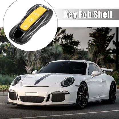 1x Black Painted Key Cover Fob Shell for Porsche Panamera Cayenne