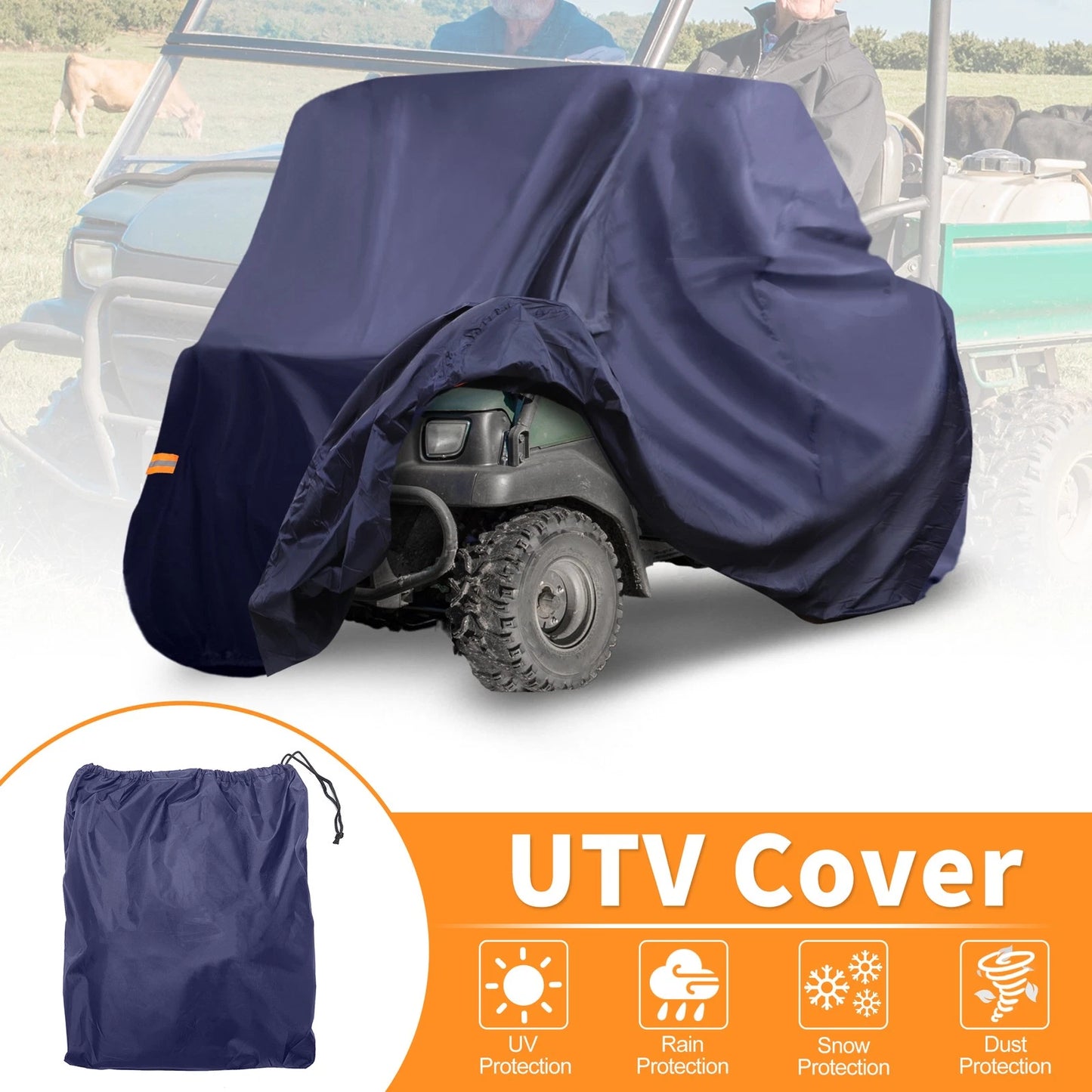 Waterproof UTV Cover / 108.27" Length / UTV Cover for Kawasaki MULE SX