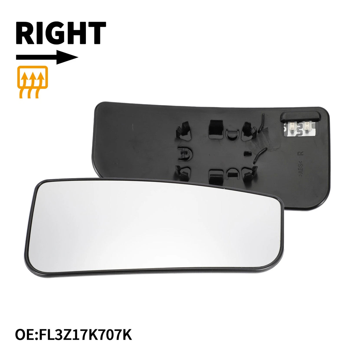 Heated Right Mirror Glass Replacement for Ford F-250 F-350 (2011-2016)