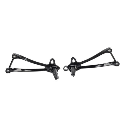 Black Rear Passenger Footpegs Bracket for Kawasaki Ninja ZX6R ZX10R (09-24)