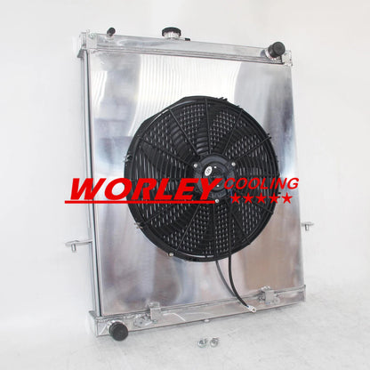Aluminum Radiator & Shroud for Nissan Patrol Y61 GU 3.0L 4.2L (2001-2016)