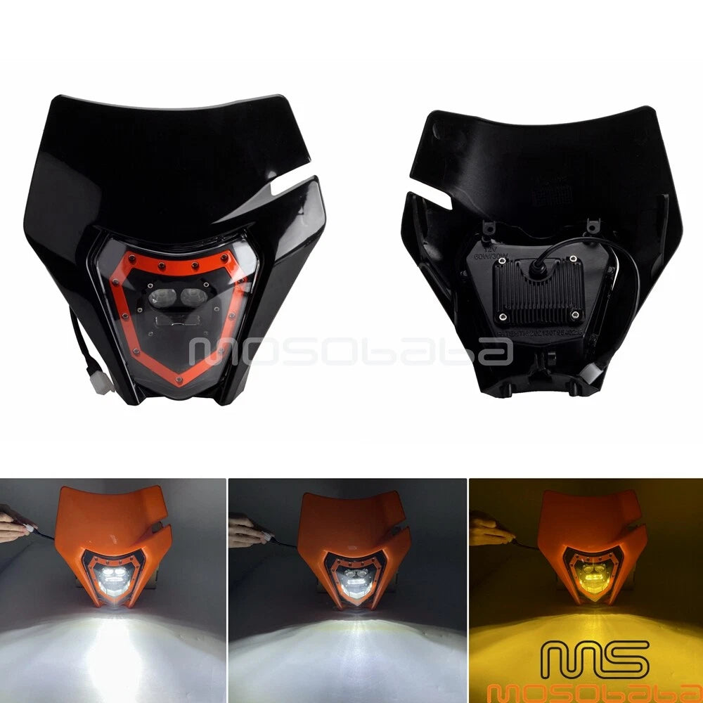 LED Headlight Fairing for EXC 350, EXC F500, SXF450, 690 Enduro, KLX450, KLX250F