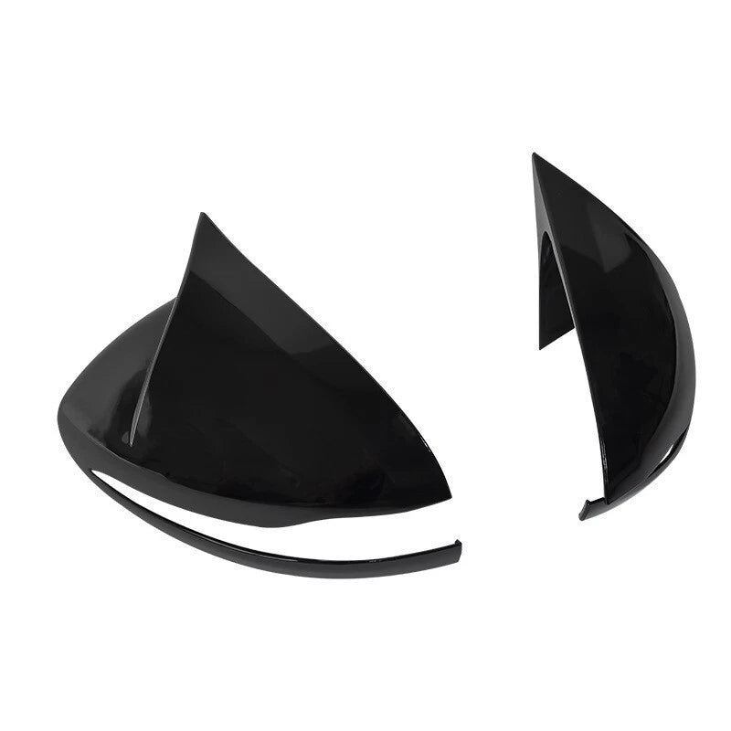 ABS Black Ox Horn Rearview Mirror Lid Cover Trim for Mercedes-Benz C-Class (2015-2021)