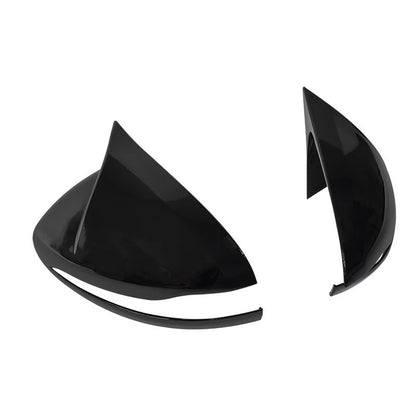 ABS Black Ox Horn Rearview Mirror Lid Cover Trim for Mercedes-Benz C-Class (2015-2021)