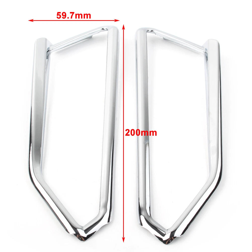Matte Chrome Front Light Trim Accents for Honda Goldwing GL1800 (2018-2023)