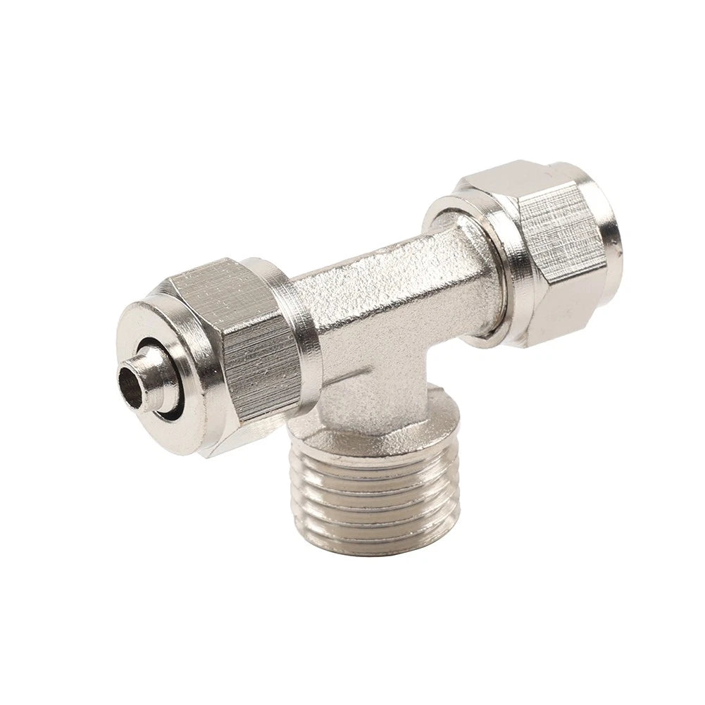 3 x Lock Cylinder Air Pipe Tee Joint 6mm for Tire Changer
