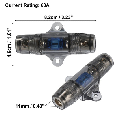 60Amp Mini ANL Inline Power Fuse Holder for Car Audio Protection