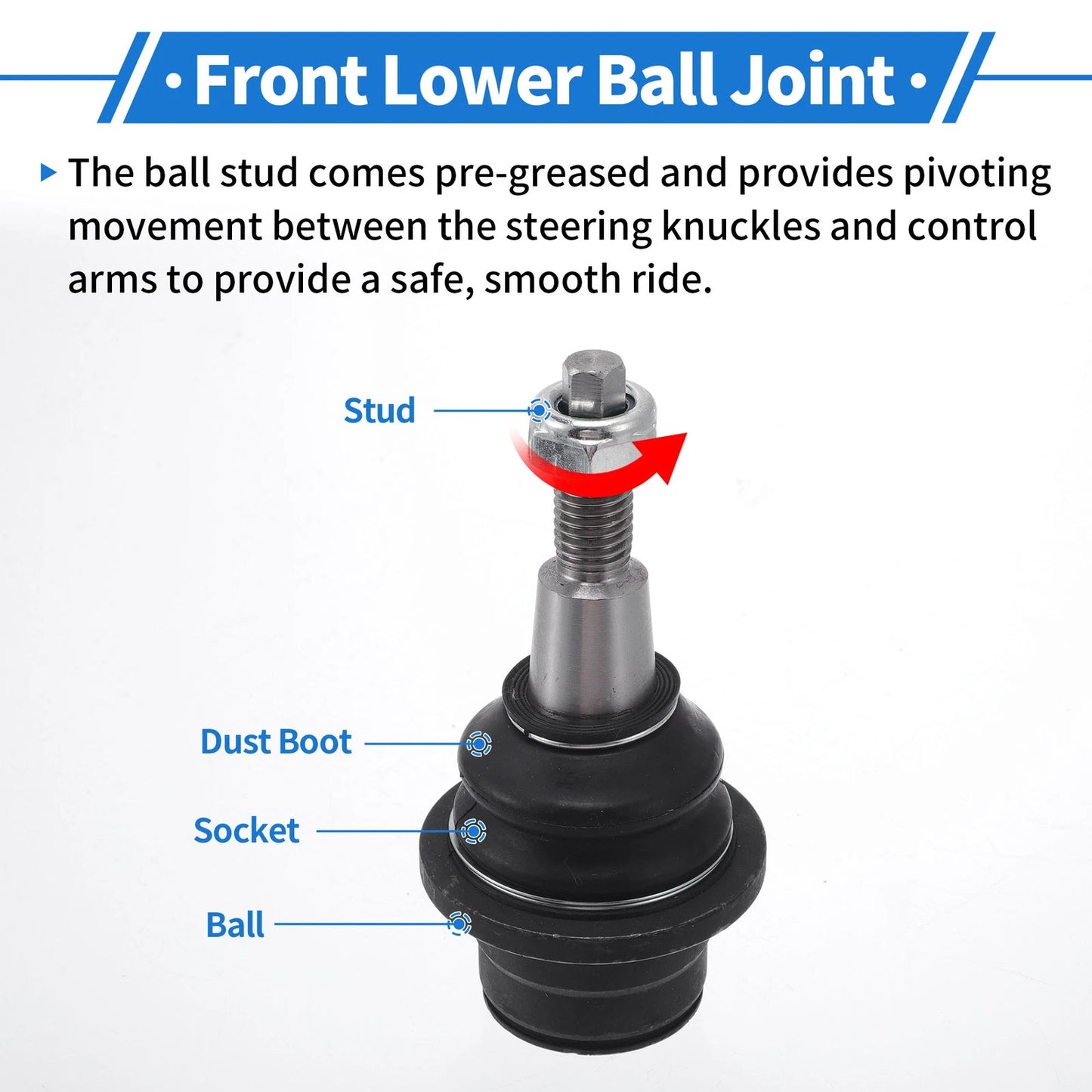 Front Lower Ball Joints for Ford F-150 (2015-2020)