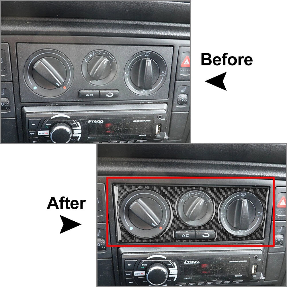 AC Switch Control Panel Cover for Volkswagen Passat B5 (2001-2005) Black