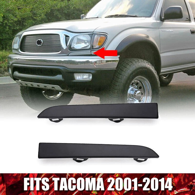 LH&RH Headlight Cover Bumper Filler Trim for Toyota Tacoma (2001–2004)