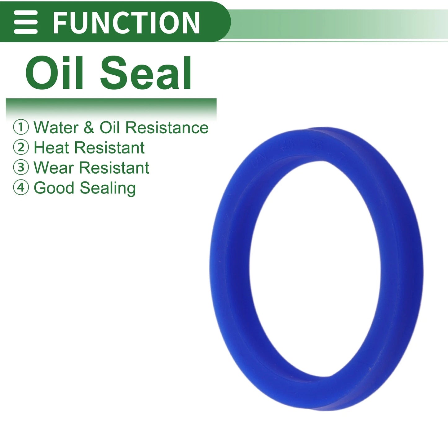 Oil Seal 5 Pcs Seal Ring Shaft Seal TPU 45x56x7mm High Pressure Blue for Auto