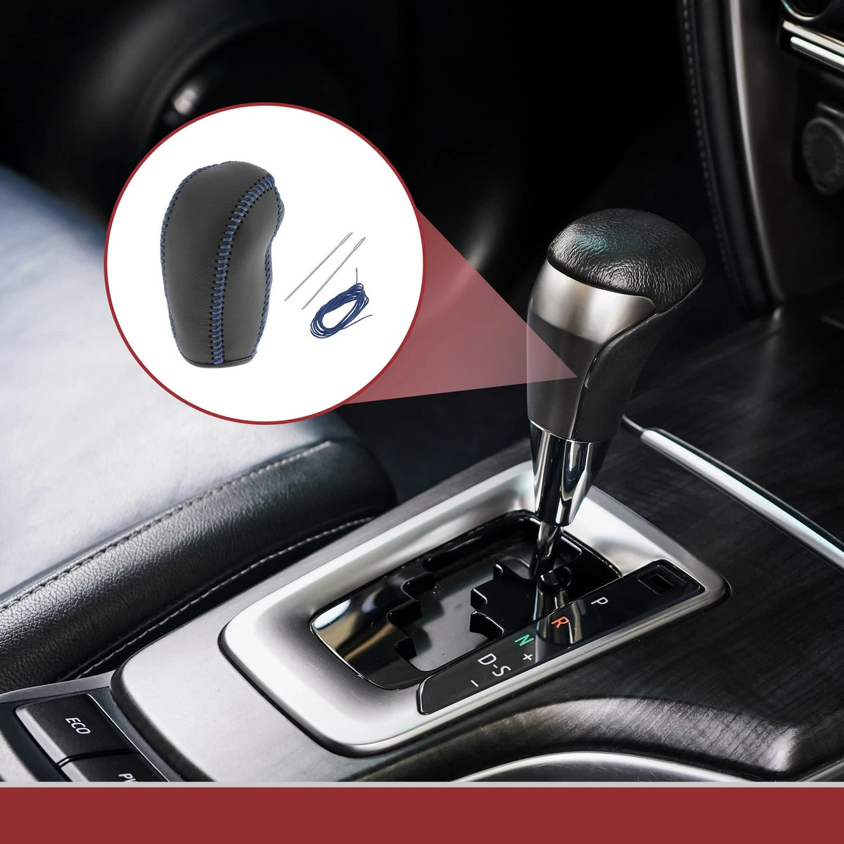 Car Gear Shift Knob Cover for Subaru Forester (2014-2017) Black Blue