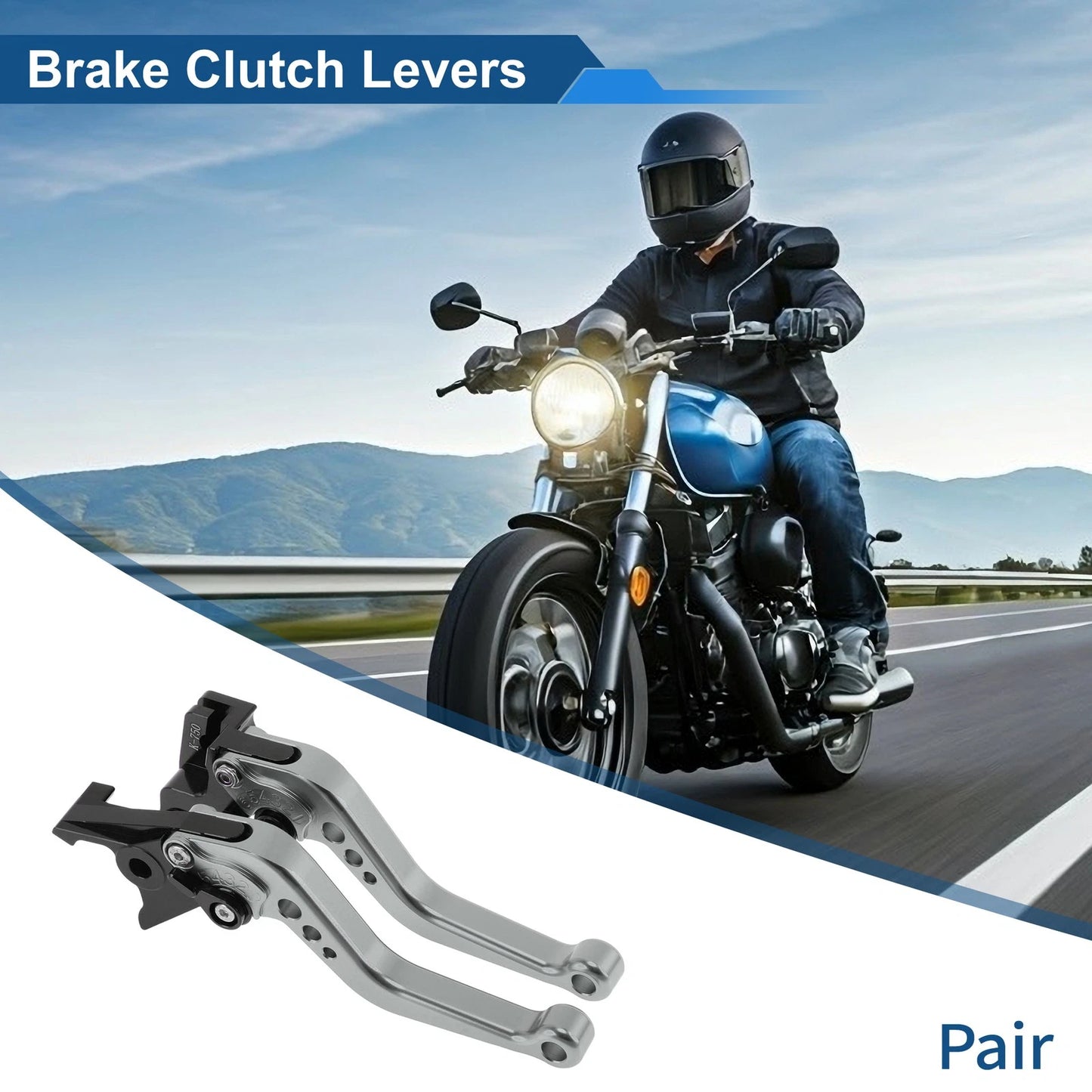 Short Brake Clutch Levers for Kawasaki NINJA 650R/ER-6F/EX650 (2006–2014)