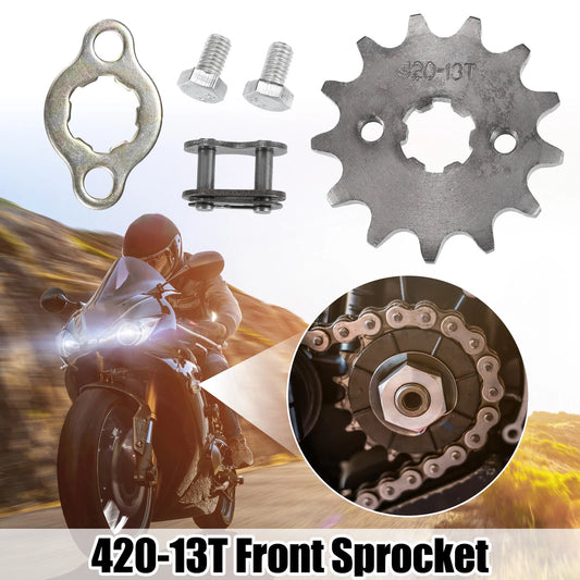 Set 420 13T 17mm Motorcycle Front Engine Sprocket for Dirt Bike Mini Bike