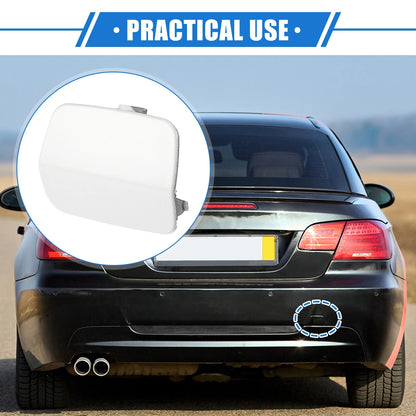 Tow Hook Eye Hole Cover for BMW 3-Series 2007-2010 White Rear Right