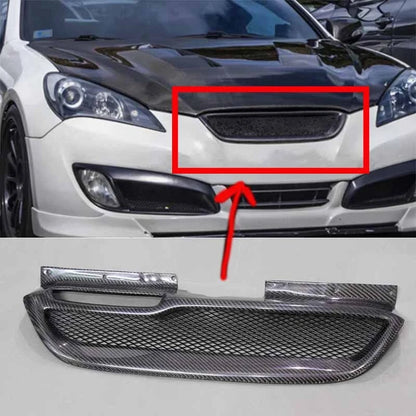 REAL Carbon Fiber Front Bumper Grille Grill for Hyundai Genesis Coupe 2010-2012