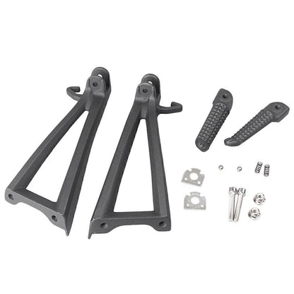 Black Rear Footrest Assembly Kit with Foot Pegs for Yamaha YZF R6 (2006-2011)