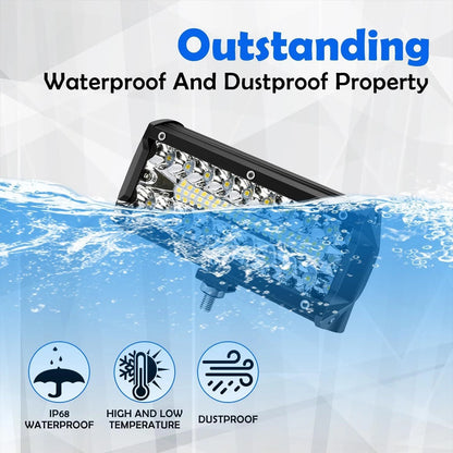 120W LED 7 Inch Work Light with Mounting Bracket IP68 12–24V