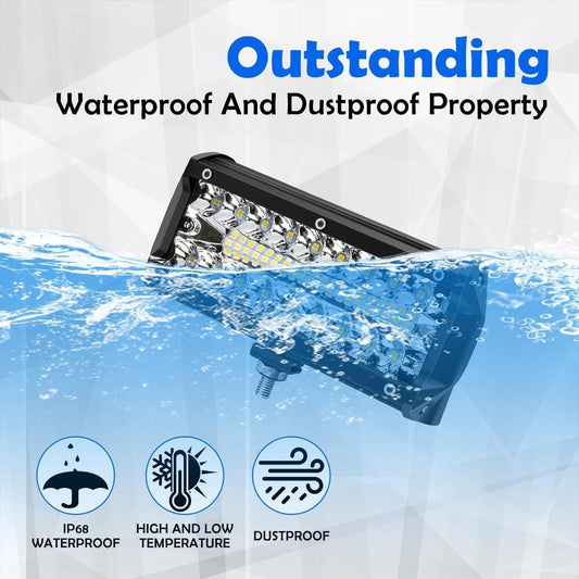 120W LED 7 Inch Work Light with Mounting Bracket IP68 12–24V
