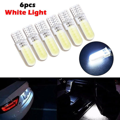 6pc T10 194 W5W COB 2835 SMD 12LED Car License Light Bulbs for Vehicles