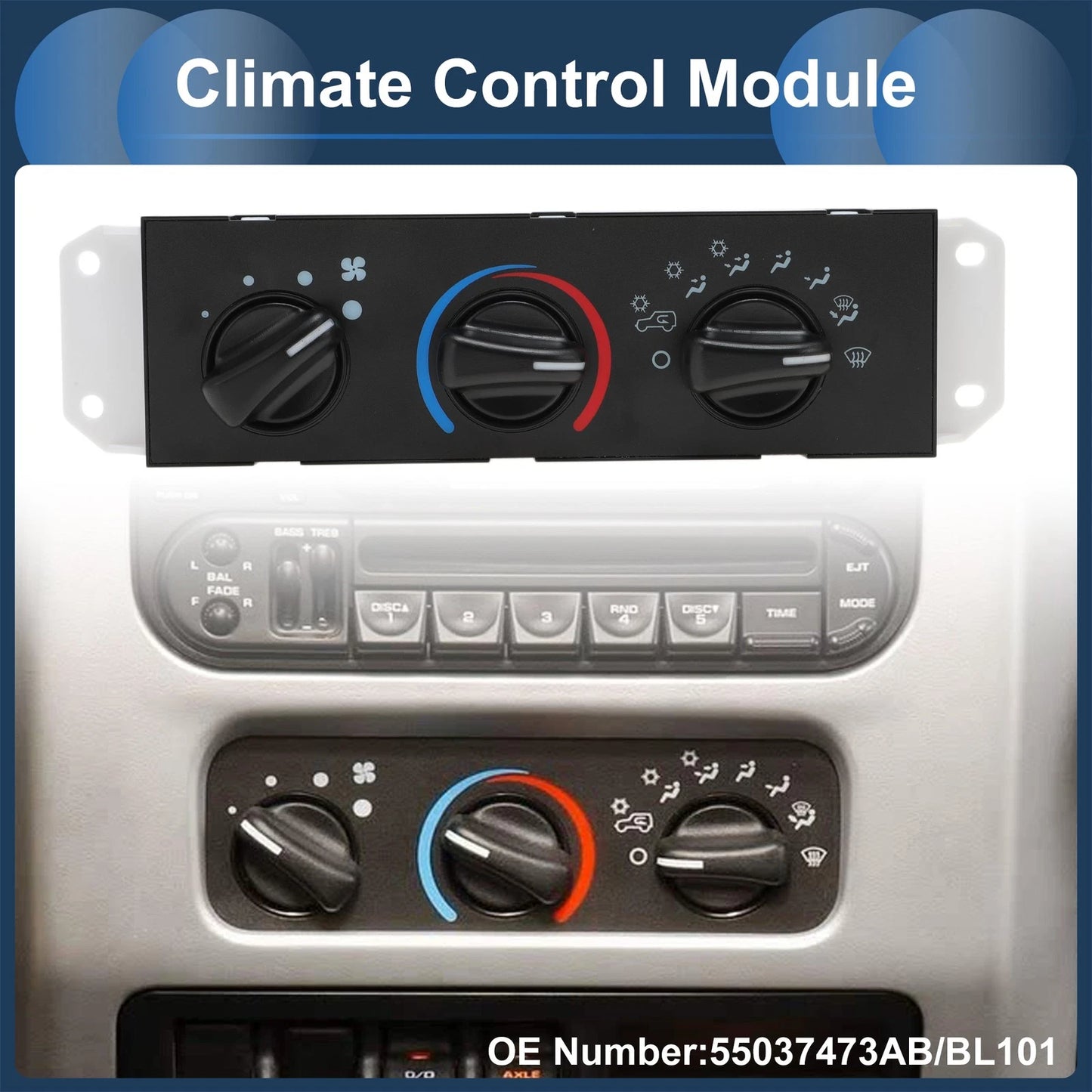 Climate Control Module for Jeep Wrangler (1999-2004)