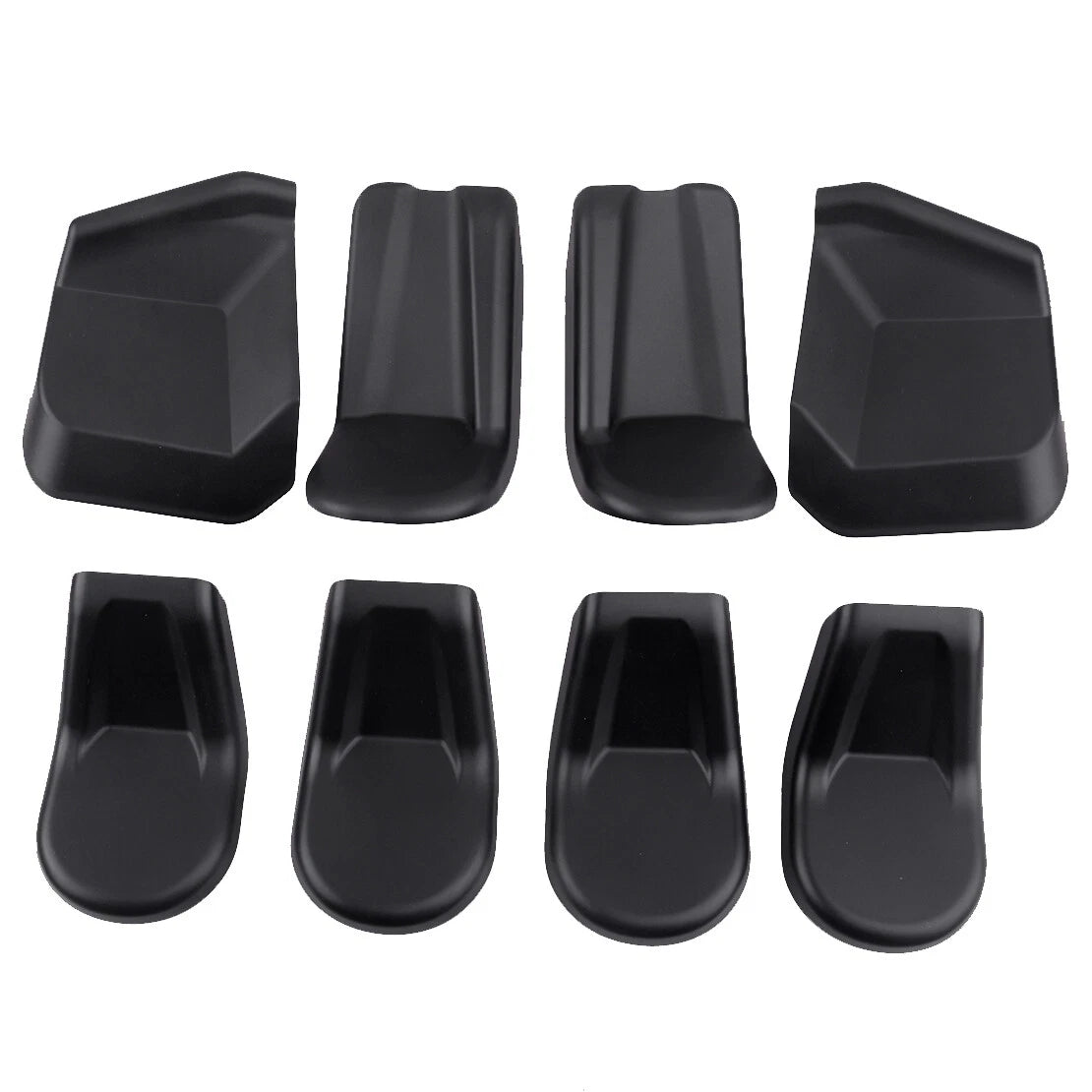 8Pc Black Inner Front Seat Screw Protector Covers for Jeep Wrangler (2007-2017)