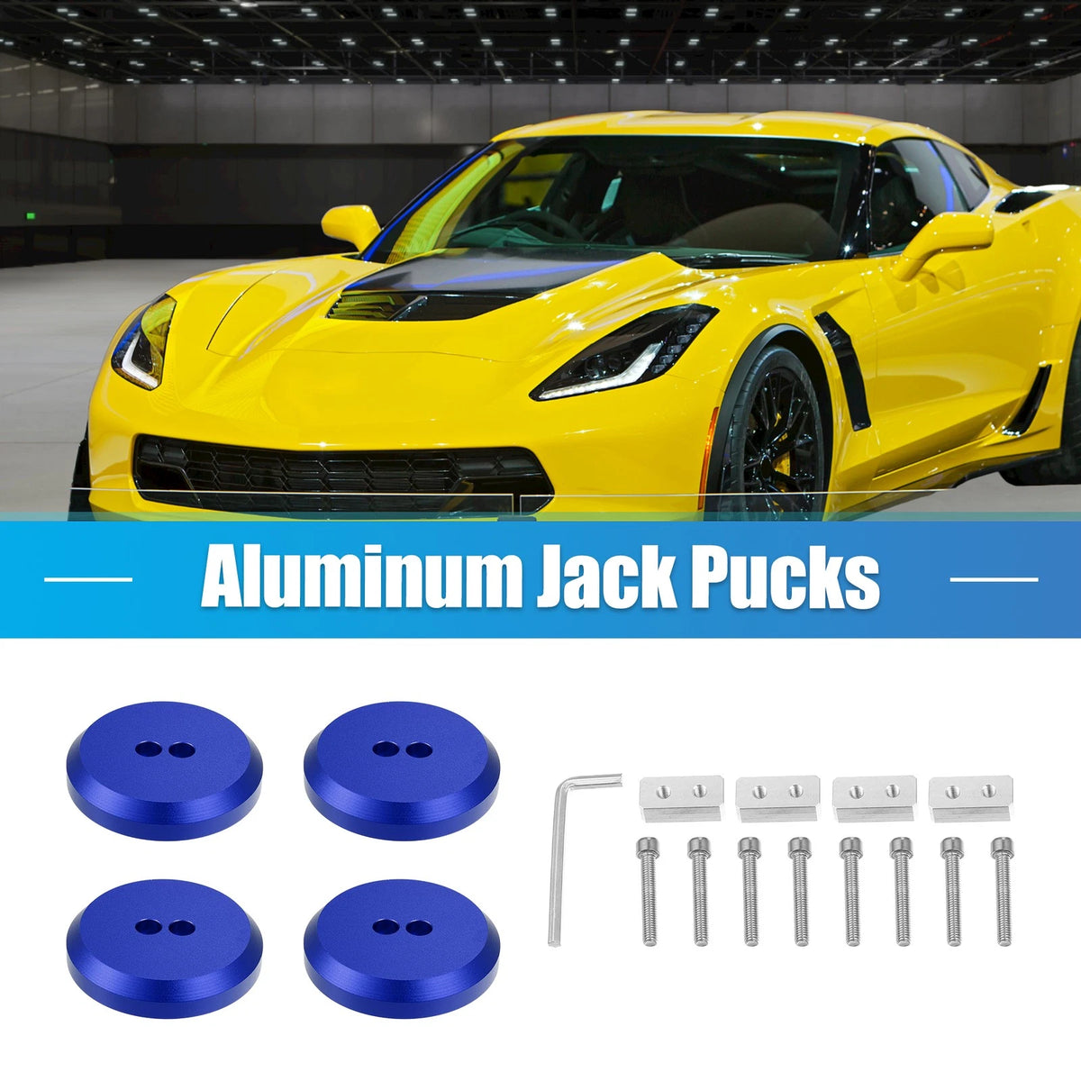 4 Pcs Jack Pad for Chevrolet Corvette C5 Frame Rail Blue (1997-2004)