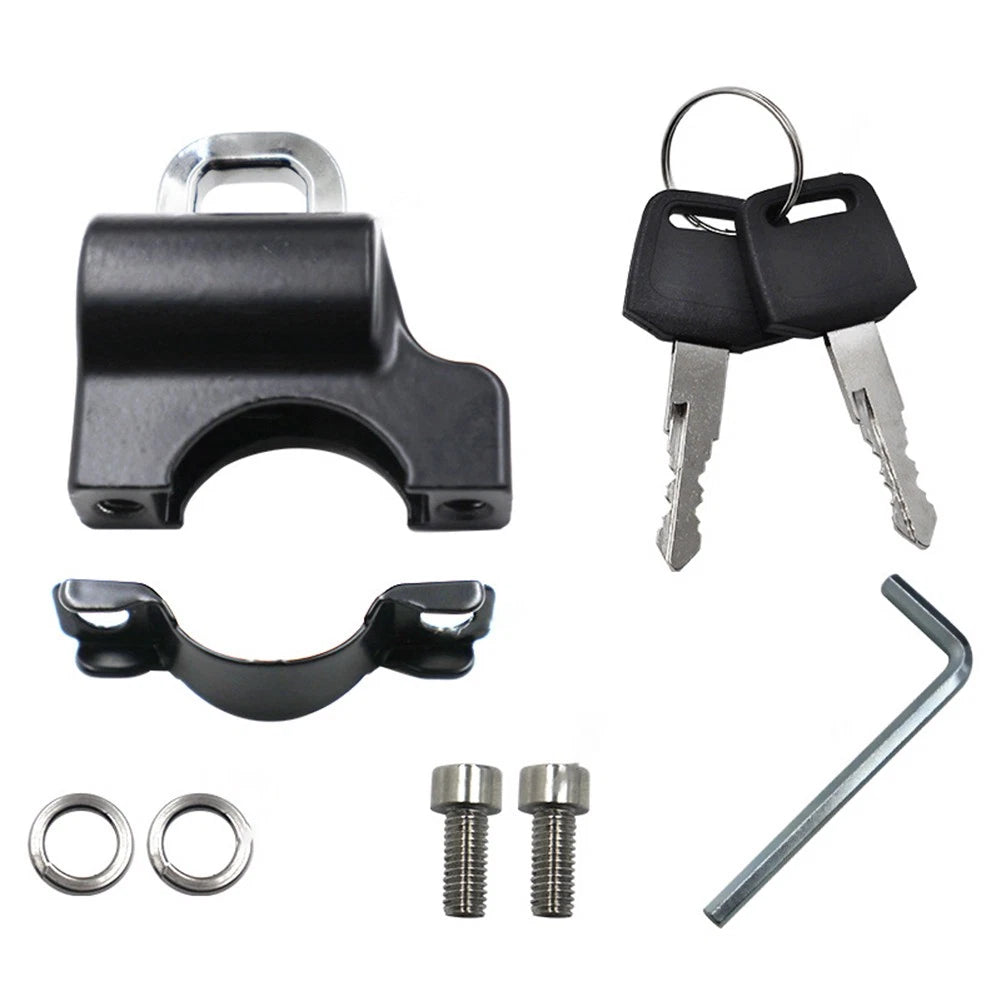 Universal Anti-Theft Motorcycle Helmet Lock for 7/8" 22-28mm Handlebar