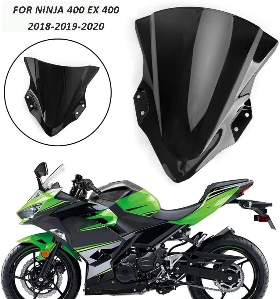 Black Windscreen for 2017-2021 Kawasaki Ninja 400 (2017-2021)