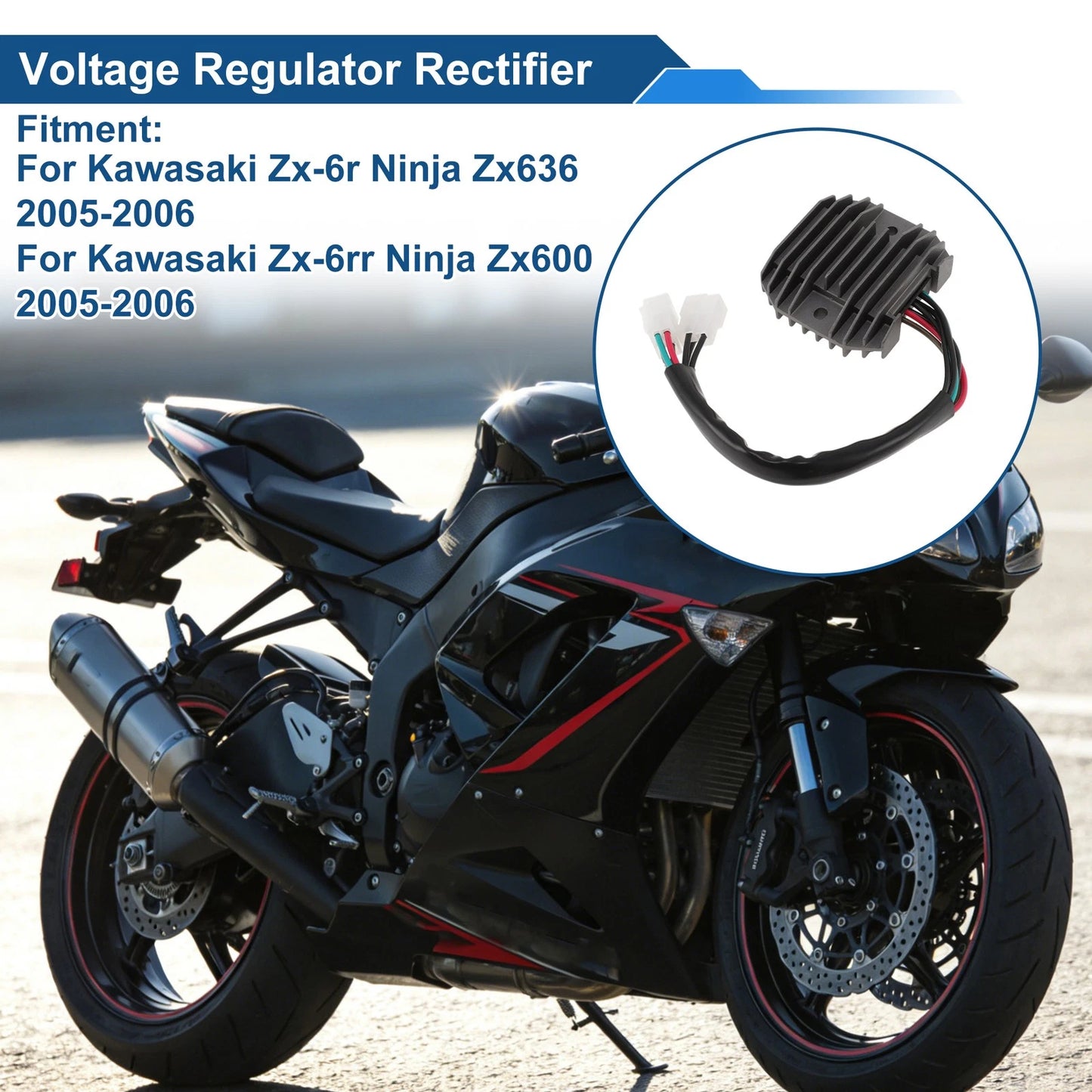 Voltage Regulator Rectifier for Kawasaki Zx-6r Ninja Zx636 (2005–2006)