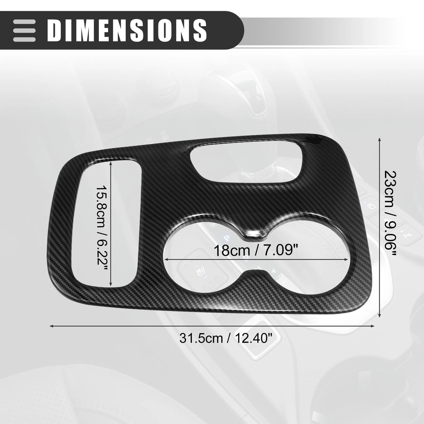 Carbon Fiber Gear Shift Panel Trim for Dodge Durango (2018-2020)