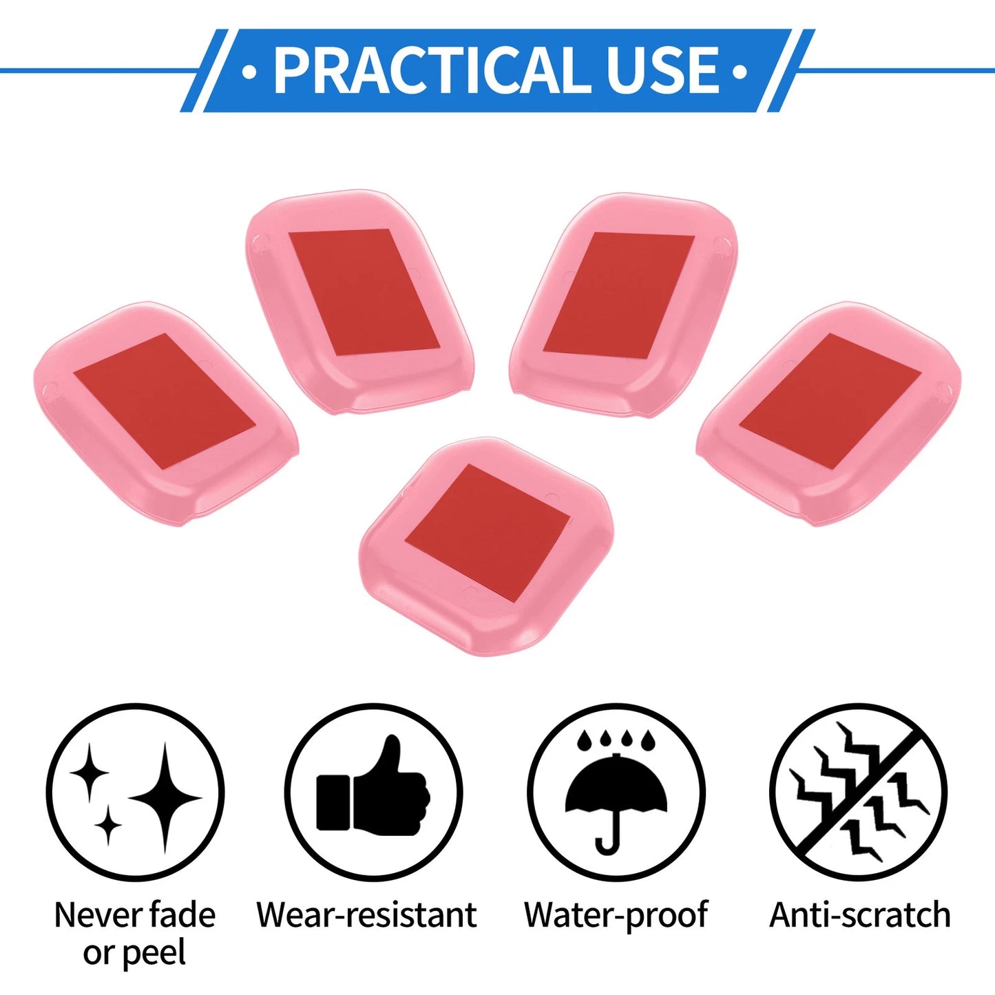 5 Pcs Door Bowl Cover Trim for Jeep Wrangler JL (2018-2022) - ABS Pink