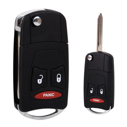 3 Button Flip Key Remote Control Housing for Chrysler Dodge Durango Jeep (2004-2020)