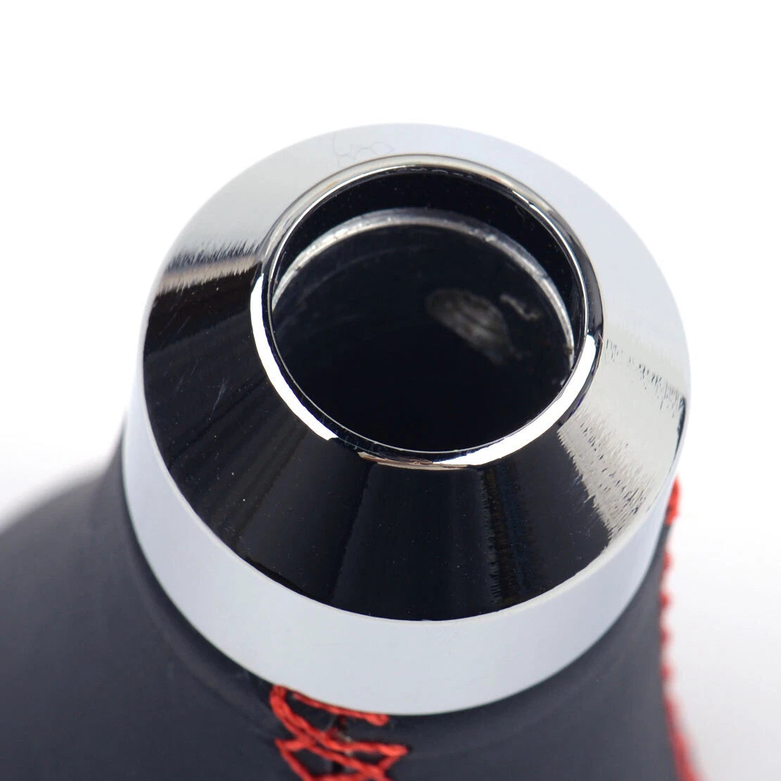 5 Speed Black & Red Leather Gear Shift Knob for Car