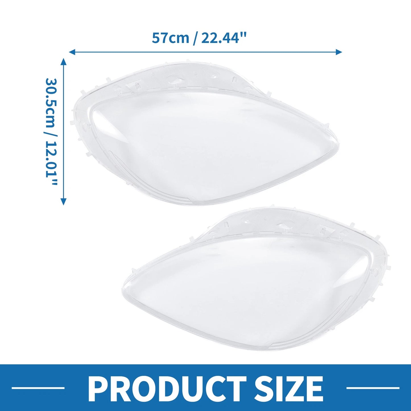 Front Left Right Headlight Lens Cover for Chevrolet Corvette C6 (2005 - 2013)