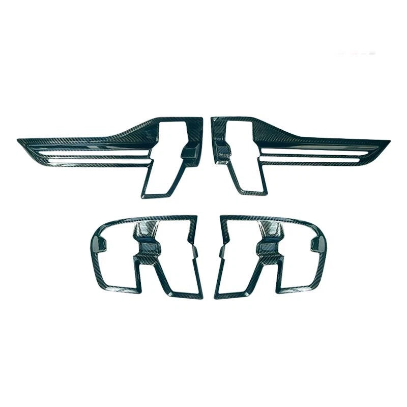 Real Carbon Fiber Rear Tail Lights Cover Trim for Ford Mustang Mach-E 2021-2024