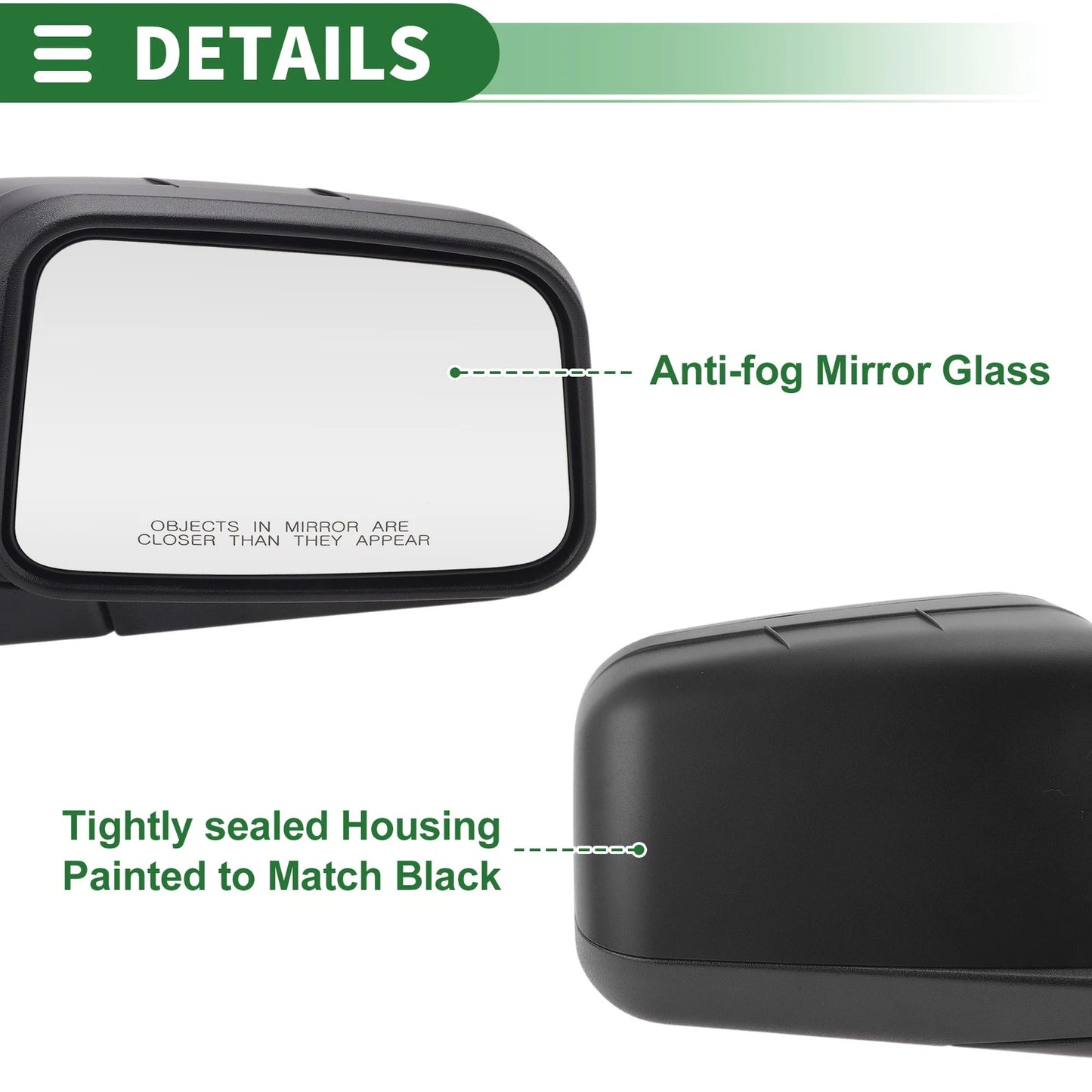 Driver Side Door Mirror Replacement for Ford Edge 2008 (2008) - Power Heated